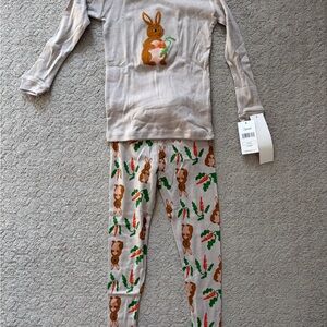 Leveret Bunny Print Kids Pajama Set